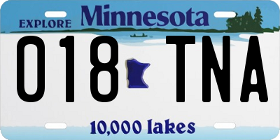 MN license plate 018TNA