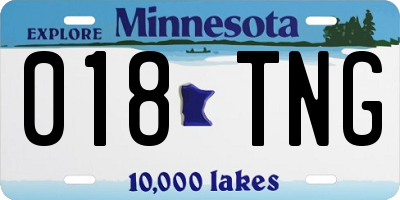 MN license plate 018TNG