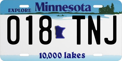 MN license plate 018TNJ