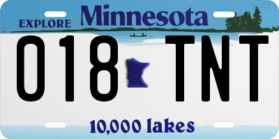 MN license plate 018TNT