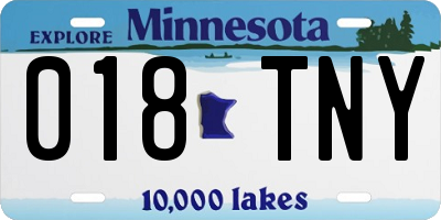 MN license plate 018TNY