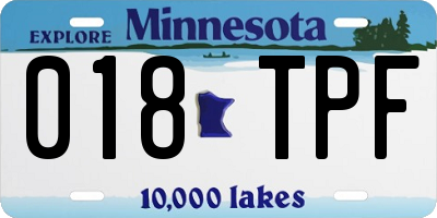MN license plate 018TPF