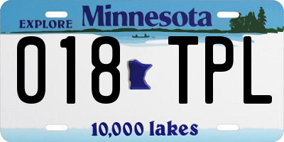 MN license plate 018TPL