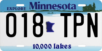 MN license plate 018TPN