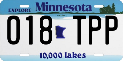 MN license plate 018TPP