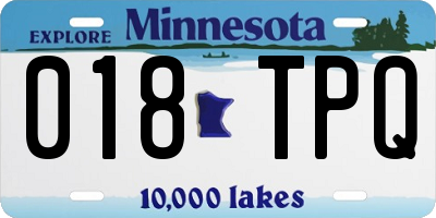 MN license plate 018TPQ
