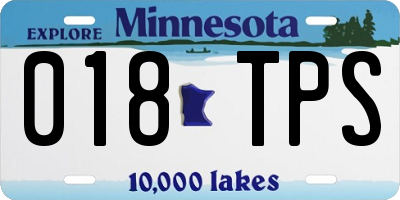 MN license plate 018TPS