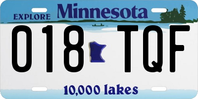 MN license plate 018TQF