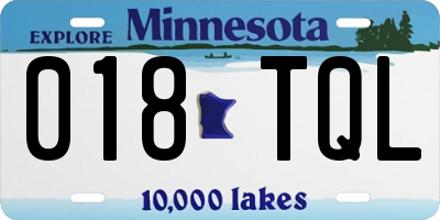 MN license plate 018TQL