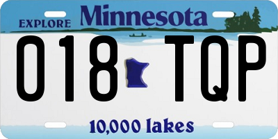 MN license plate 018TQP