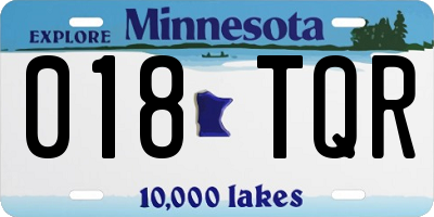MN license plate 018TQR