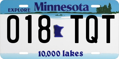 MN license plate 018TQT