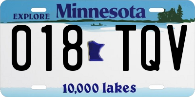 MN license plate 018TQV