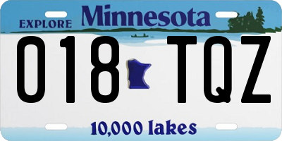 MN license plate 018TQZ
