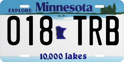 MN license plate 018TRB