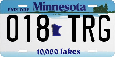 MN license plate 018TRG