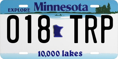 MN license plate 018TRP