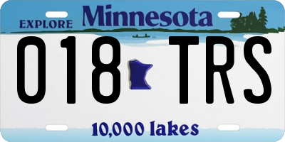 MN license plate 018TRS