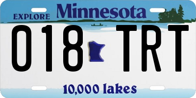 MN license plate 018TRT