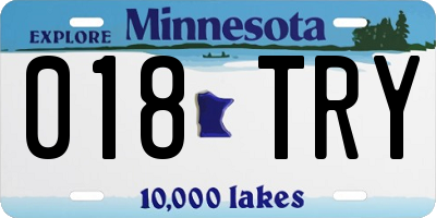 MN license plate 018TRY