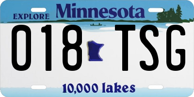 MN license plate 018TSG