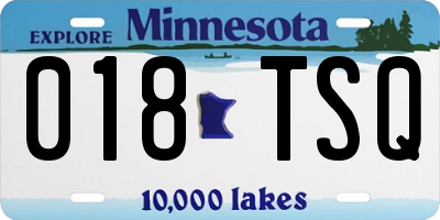 MN license plate 018TSQ
