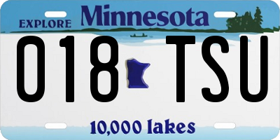 MN license plate 018TSU