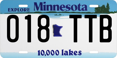 MN license plate 018TTB