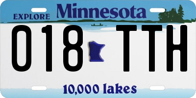 MN license plate 018TTH