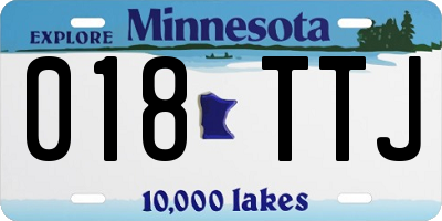 MN license plate 018TTJ