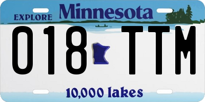 MN license plate 018TTM