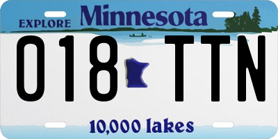 MN license plate 018TTN