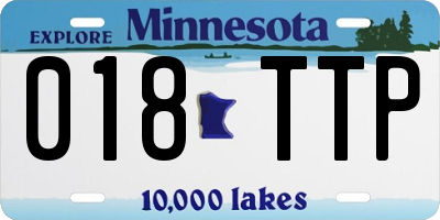 MN license plate 018TTP