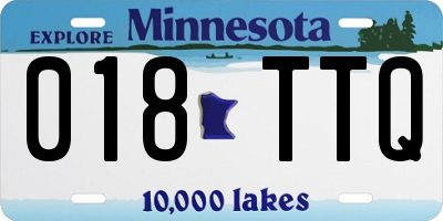 MN license plate 018TTQ