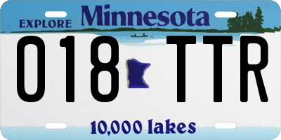 MN license plate 018TTR