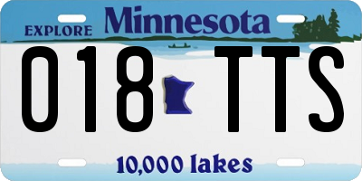 MN license plate 018TTS