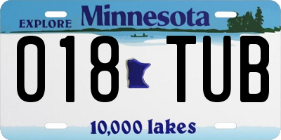 MN license plate 018TUB