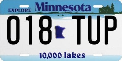 MN license plate 018TUP