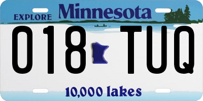 MN license plate 018TUQ