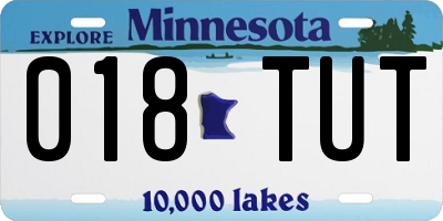 MN license plate 018TUT