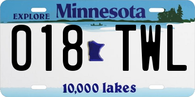 MN license plate 018TWL
