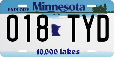 MN license plate 018TYD