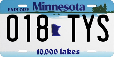 MN license plate 018TYS