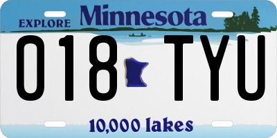 MN license plate 018TYU