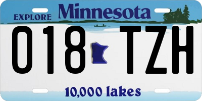 MN license plate 018TZH