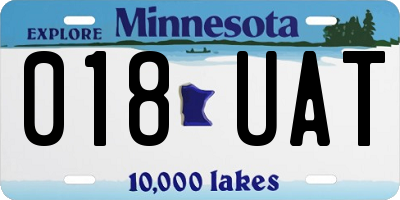 MN license plate 018UAT