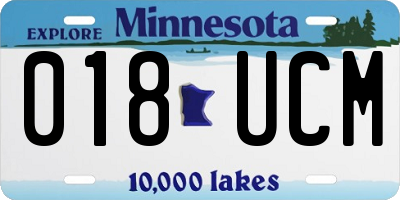 MN license plate 018UCM