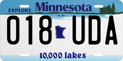 MN license plate 018UDA