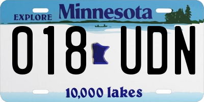 MN license plate 018UDN