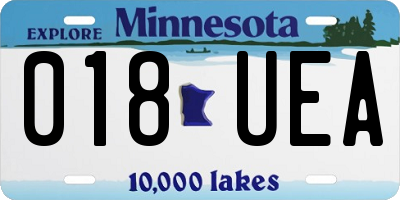 MN license plate 018UEA